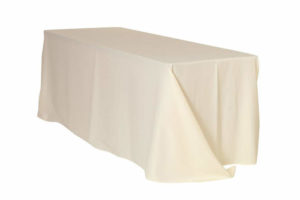 90 X 132 INCH RECTANGULAR POLYESTER TABLECLOTH