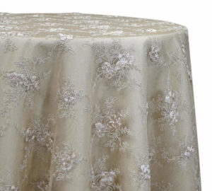 SPECIALITY EMBROIDERY ROUND TABLECLOTH GOLD